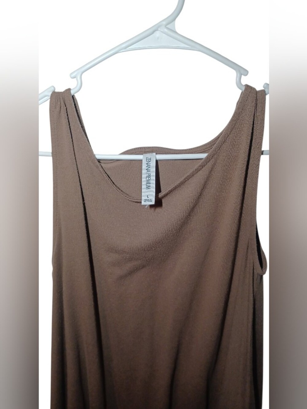 Cute Zienna Premium Brown Sleeveless Tank Dress! Size Large